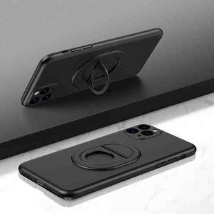 For iPhone 11 Pro Max Magsafe Hidden Fold Holder Full Coverage Shockproof Phone Case(Black)