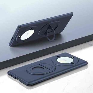 For Honor X40 Magsafe Hidden Fold Holder Full Coverage Shockproof Phone Case(Blue)