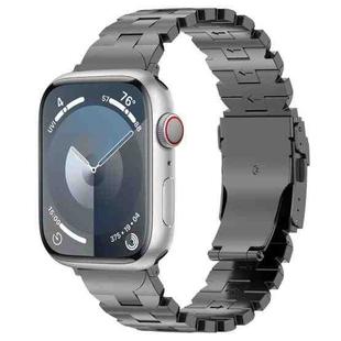 For Apple Watch Series 5 44mm Butterfly Type Titanium Steel Watch Band(Grey)