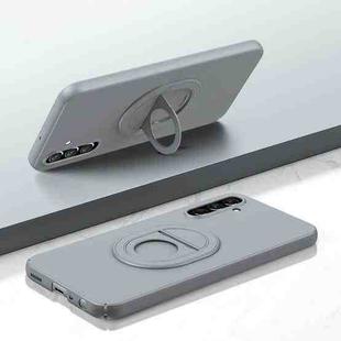 For Samsung Galaxy A24 Magsafe Hidden Fold Holder Full Coverage Shockproof Phone Case(Grey)