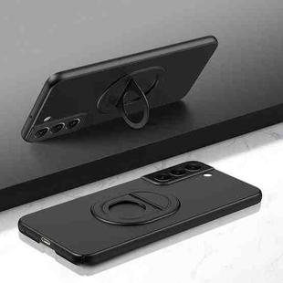 For Samsung Galaxy S22+ Magsafe Hidden Fold Holder Full Coverage Shockproof Phone Case(Black)