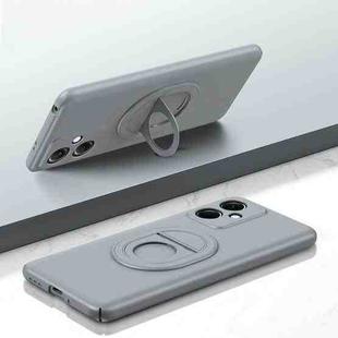 For Xiaomi Redmi Note 12 Magsafe Hidden Fold Holder Full Coverage Shockproof Phone Case(Grey)