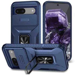 For Google Pixel 8a Sliding Camshield Holder Phone Case(Blue)