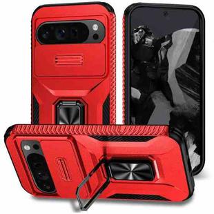 For Google Pixel 9 Pro XL Sliding Camshield Holder Phone Case(Red)