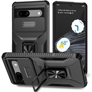 For Google Pixel 7a Sliding Camshield Holder Phone Case(Black)