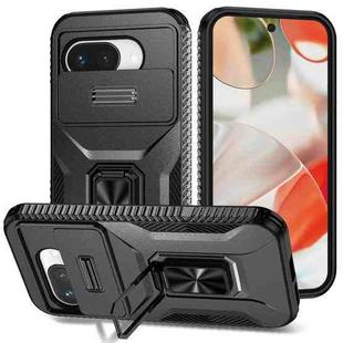 For Google Pixel 9a Sliding Camshield Holder Phone Case(Black)