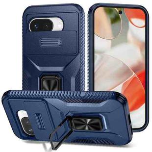 For Google Pixel 9a Sliding Camshield Holder Phone Case(Blue)