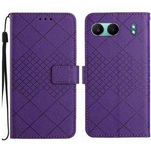 For OnePlus Nord 4 5G Rhombic Grid Texture Leather Phone Case(Purple)