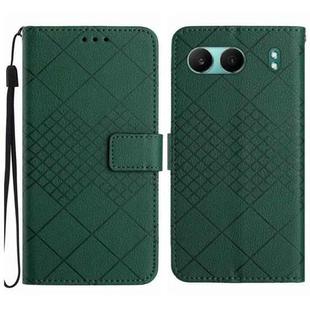 For OnePlus Nord 4 5G Rhombic Grid Texture Leather Phone Case(Green)