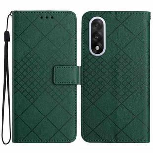 For OnePlus Nord 5 5G / Ace 5 Ultra Rhombic Grid Texture Leather Phone Case(Green)