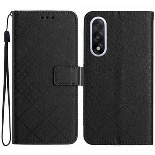 For OnePlus Nord 5 5G / Ace 5 Ultra Rhombic Grid Texture Leather Phone Case(Black)