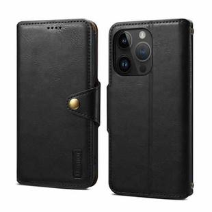 For iPhone 12 Pro Denior Cowhide Texture Wallet Style Leather Phone Case(Black)