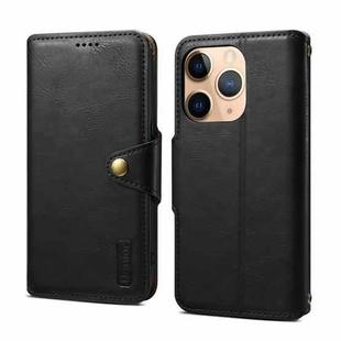 For iPhone 11 Pro Denior Cowhide Texture Wallet Style Leather Phone Case(Black)