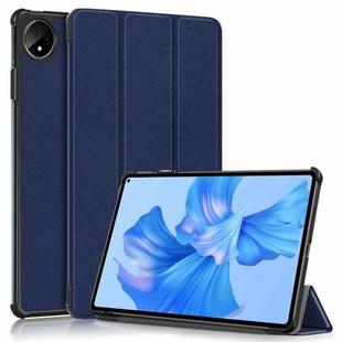 For Huawei MatePad Pro 11 2024 / 2022 Custer Pure Color 3-Fold Smart Leather Tablet Case(Dark Blue)