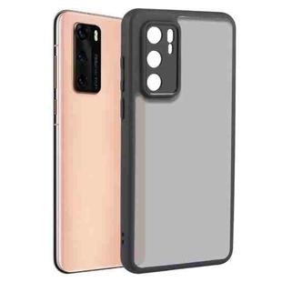 For Huawei P40 Fine Pore Matte Black TPU + PC Phone Case