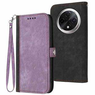 For Xiaomi Redmi A3 Pro Side Buckle Double Fold Hand Strap Leather Phone Case(Purple)