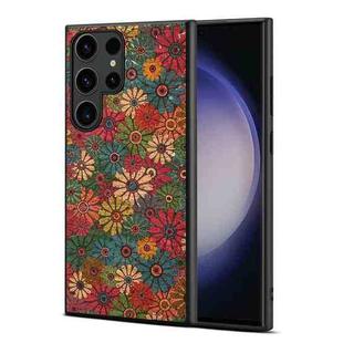 For Samsung Galaxy S23 Ultra 5G Four Seasons Flower Language Series TPU Phone Case(Spring Green)