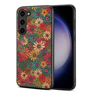 For Samsung Galaxy S23+ 5G Four Seasons Flower Language Series TPU Phone Case(Spring Green)