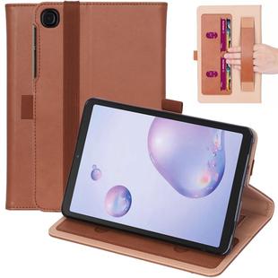 For Samsung Galaxy Tab A7.0 T500 (2020) Retro Texture PU + TPU Horizontal Flip Leather Case with Holder & Card Slots & Hand Strap(Brown)