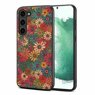 For Samsung Galaxy S22 5G Four Seasons Flower Language Series TPU Phone Case(Spring Green)