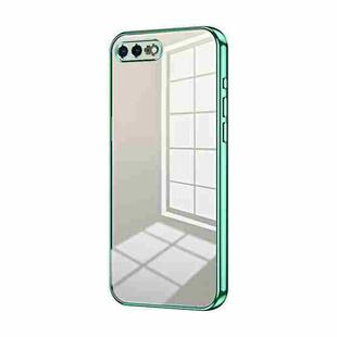 For iPhone 8 Plus / 7 Plus Transparent Plating Fine Hole Phone Case(Green)
