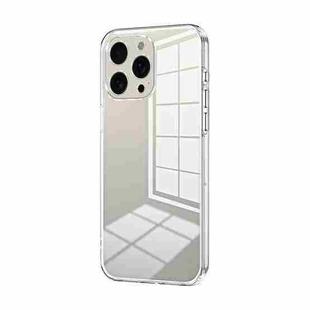 For iPhone 16 Pro Max Transparent Plating Fine Hole Phone Case(Transparent)