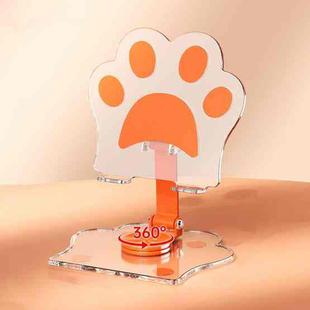 Portable Foldable Cat Claw Acrylic Lazy Holder(Orange)