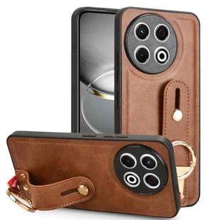 For Tecno Spark 30 Pro 4G Wristband Leather Back Phone Case(Brown)