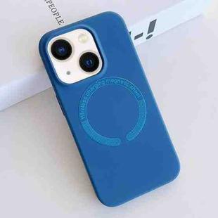 For iPhone 14 MagSafe Magnetic Liquid Silicone Phone Case(Sea Blue)