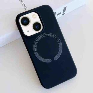 For iPhone 14 Plus MagSafe Magnetic Liquid Silicone Phone Case(Dark Blue)
