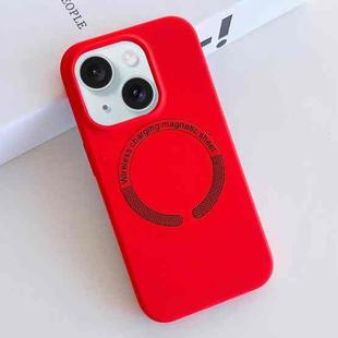 For iPhone 15 MagSafe Magnetic Liquid Silicone Phone Case(Red)