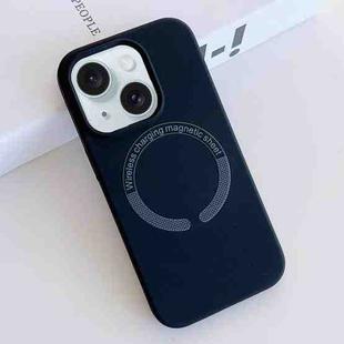 For iPhone 15 Plus MagSafe Magnetic Liquid Silicone Phone Case(Dark Blue)