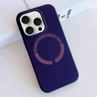 For iPhone 15 Pro MagSafe Magnetic Liquid Silicone Phone Case(Dark Purple)