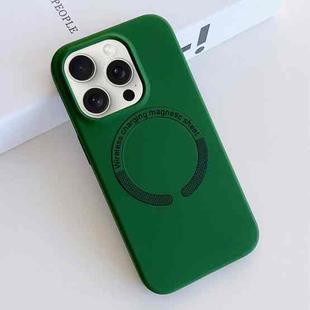 For iPhone 15 Pro Max MagSafe Magnetic Liquid Silicone Phone Case(Green)