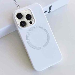 For iPhone 15 Pro Max MagSafe Magnetic Liquid Silicone Phone Case(White)