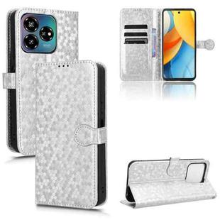 For ZTE Axon 60 Lite / Blade V60 Vita Honeycomb Dot Texture Leather Phone Case(Silver)