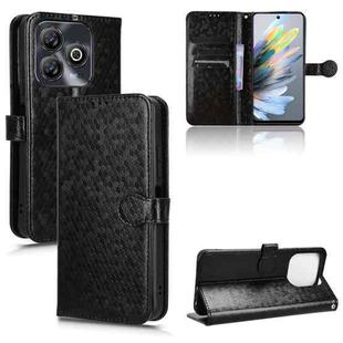 For ZTE Blade A75 Honeycomb Dot Texture Leather Phone Case(Black)