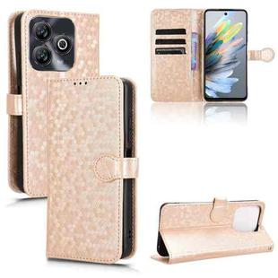 For ZTE Blade A75 Honeycomb Dot Texture Leather Phone Case(Gold)