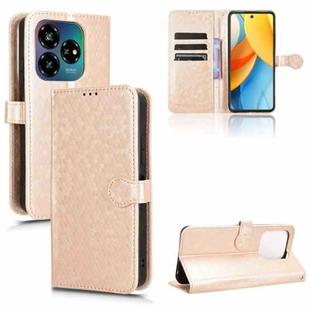 For ZTE nubia Blade V60 Design Honeycomb Dot Texture Leather Phone Case(Gold)