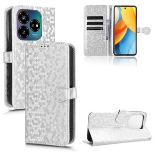 For ZTE Blade V60 Design Honeycomb Dot Texture Leather Phone Case(Silver)