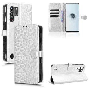 For ZTE nubia Red Magic 10 Pro Honeycomb Dot Texture Leather Phone Case(Silver)