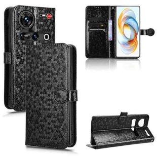 For ZTE nubia Z70 Ultra Honeycomb Dot Texture Leather Phone Case(Black)