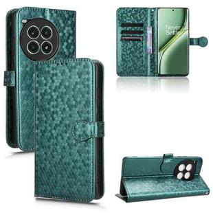 For OnePlus Ace 3 Pro Honeycomb Dot Texture Leather Phone Case(Green)