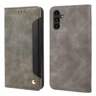 For Samsung Galaxy S24 5G Skin Feel Splicing Leather Phone Case(Grey)