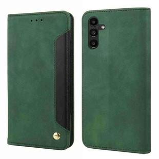 For Samsung Galaxy S24+ 5G Skin Feel Splicing Leather Phone Case(Green)