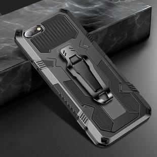 For iPhone 8 & 7 Machine Armor Warrior Shockproof PC + TPU Protective Case(Black)