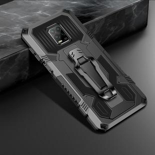 For Xiaomi Redmi Note 9S Machine Armor Warrior Shockproof PC + TPU Protective Case(Black)
