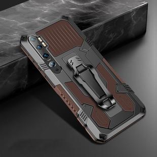 For Xiaomi Mi Note 10 Pro Machine Armor Warrior Shockproof PC + TPU Protective Case(Coffee)
