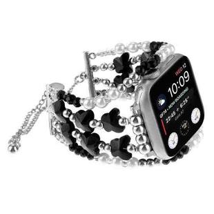 For Apple Watch Series 5 40mm Butterfly Chain Bracelet Metal Watch Band(Black)