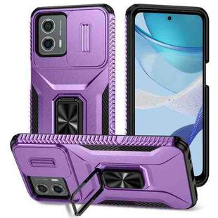 For Motorola Moto G 5G 2023/4G 2023 Sliding Camshield Holder Phone Case(Purple)